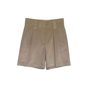Mango Shorts  Women’s‎ Size 2 US Tan Beige Faux Suede Microsuede High Waisted